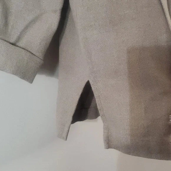 Eileen Fisher Linen Jacket Size Medium Neutral Coastal - Picture 3 of 16